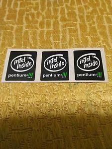 Intel Pentium 3 Logo - 3 pcs x intel pentium III sticker logo 16mmx20mm NEW | eBay