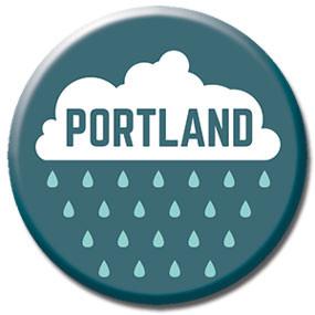 Oregon Rain Logo - Portland, Oregon Rain 1 button