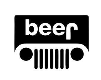 Beer Logo - Jeep Beer Logo 6 Wide (Color: BLACK) Die Cut