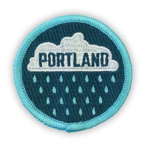 Oregon Rain Logo - Portland Rain Drops Patch