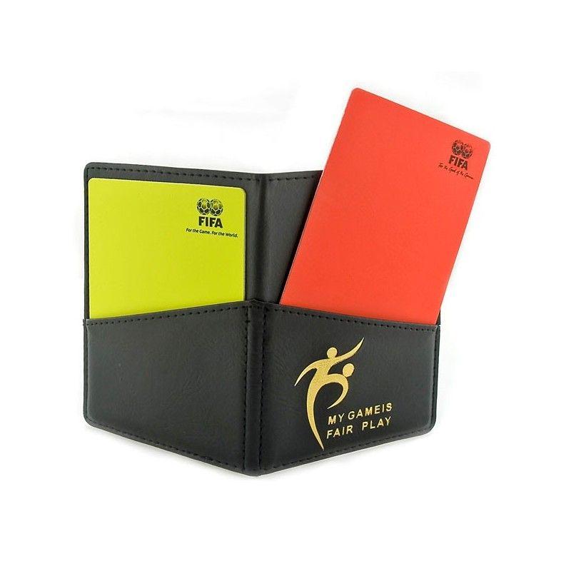 Red and Yellow Soccer Logo - FIFA Football Referee Penalty Red Yellow Cards with Wallet