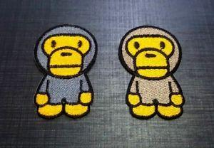 Baby Monkey Bathing Ape Logo - Embroidered Patch Iron Sew Logo A BATHING APE SPORTS BAPE BABY MILO ...