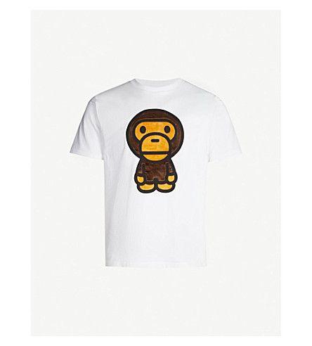 Baby Monkey Bathing Ape Logo - A BATHING APE - Boa Big Baby Milo graphic-print T-shirt | Selfridges.com