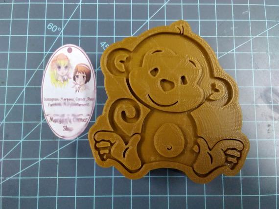 Baby Monkey Bathing Ape Logo - Baby Monkey Plastic Mold or Silicone mold bath bomb mold