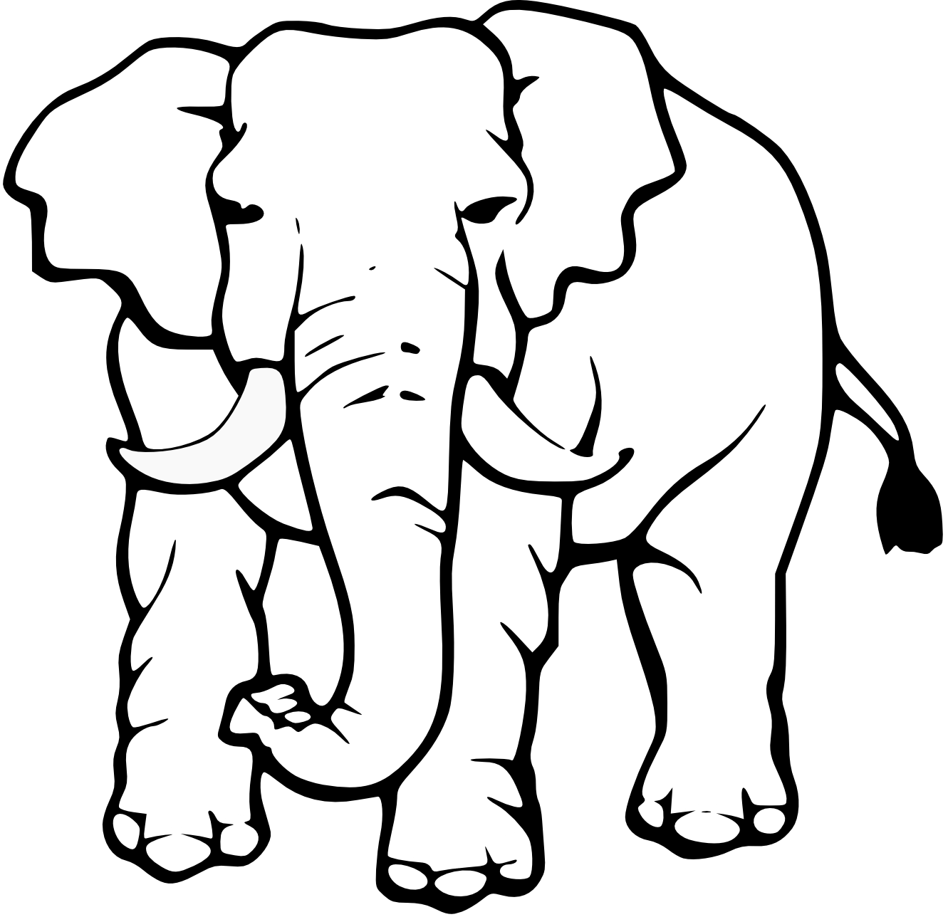 Elephant Black and White Logo - Free Elephant Images Black And White, Download Free Clip Art, Free ...