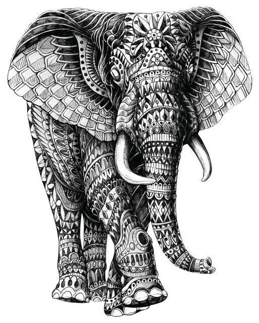 Black and White Elephant Logo - Black And White Elephant Art