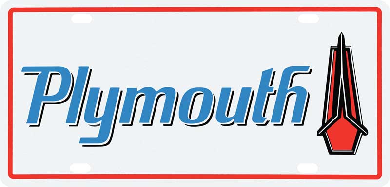Plymouth Logo - 1960-1976 All Makes All Models Parts | MN1909 | Plymouth Logo License
