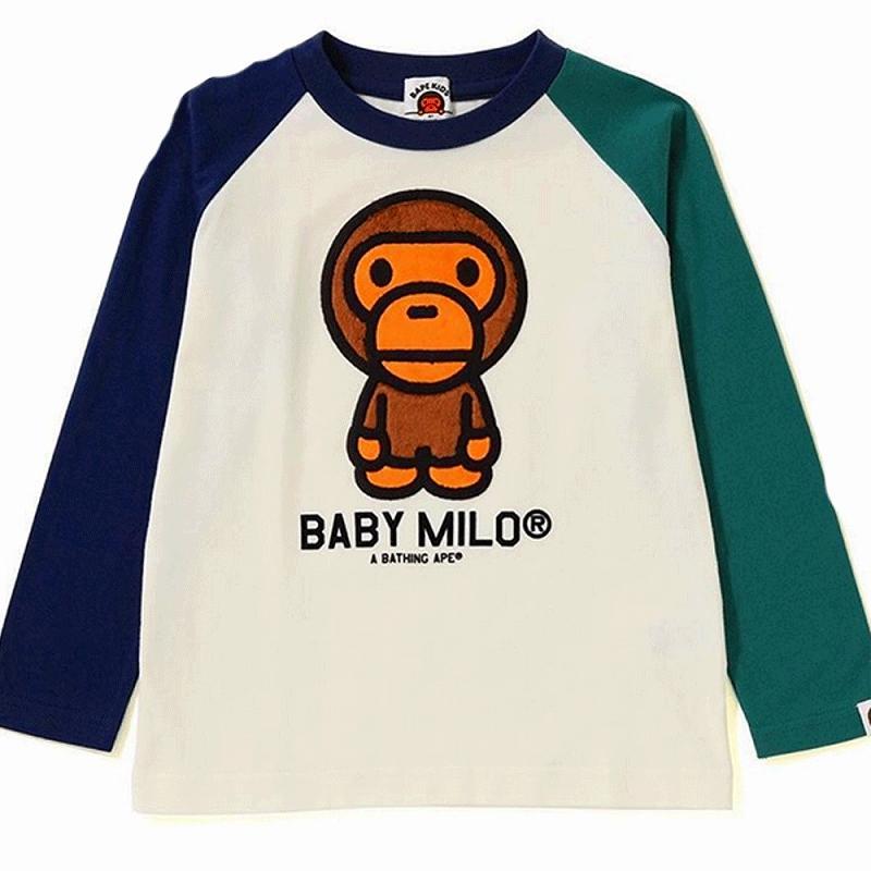 Baby Monkey Bathing Ape Logo - A BATHING APE BAPE KIDS XMAS BOA BABY MILO CRAZY L S TEE