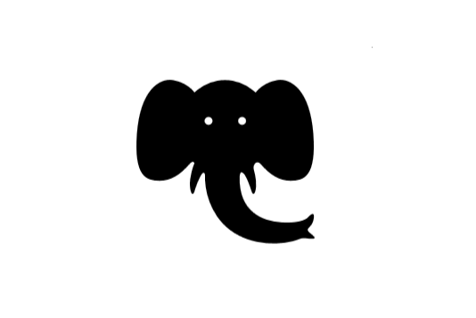 Black and White Elephant Logo - Black Elephant