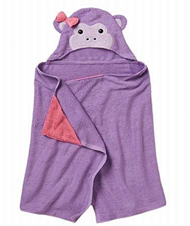 Baby Monkey Bathing Ape Logo - Jumping Beans Purple Monkey Bath Wrap, Child Size Cotton
