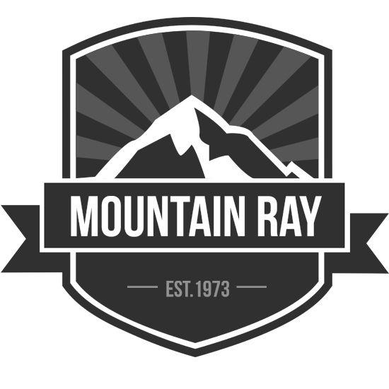 Ray Logo - Retro Mountain Ray Logo Design
