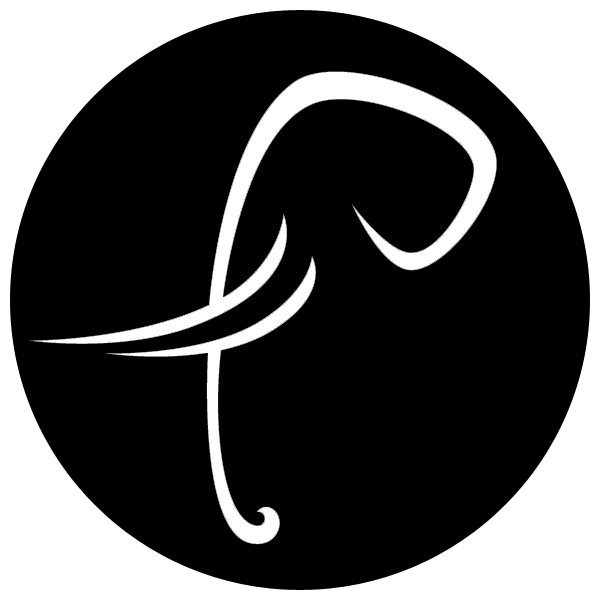 Black and White Elephant Logo - Elephant