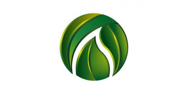 Green Leaves Logo - Green leaves logo template PSD file