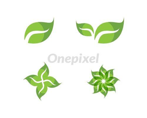 Green Leaves Logo - Leaf green leaves logo vector - 4555442 | Onepixel