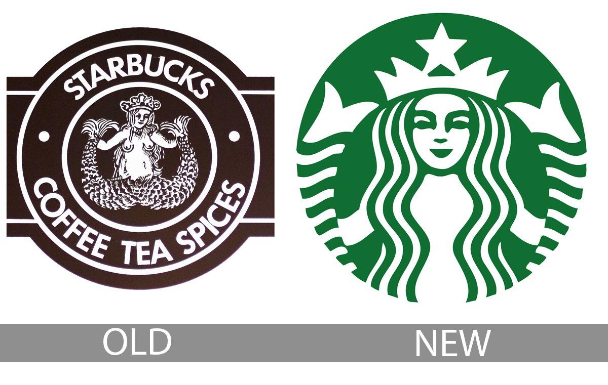 Old and New Starbucks Logo - Starbucks Logo, symbol meaning, History and Evolution