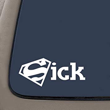 Sick Superman Logo - NI906 Sick Superman Logo Decal | 8 Inches By 3.4 Inches | Premium ...