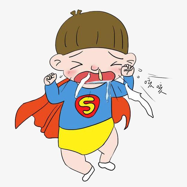 Sick Superman Logo - Cartoon Sick Baby Superman With Runny Nose, Cartoon Clipart, Baby ...