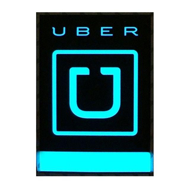 Uber Driving Logo - Blue UBER Light Sign Led Logo Electro Luminescent Glowing Decal for ...