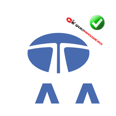 White Car Blue Oval Logo - Blue car Logos