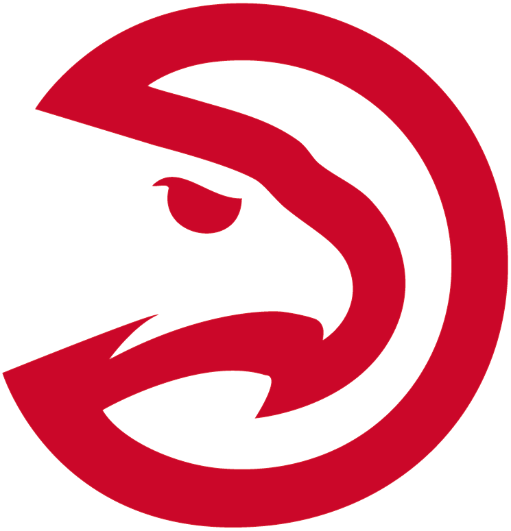 Red and White Sports Logo - Atlanta Hawks Secondary Logo - National Basketball Association (NBA ...