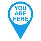 You Are Here Logo - Icono texto YOU ARE HERE localizacion verde