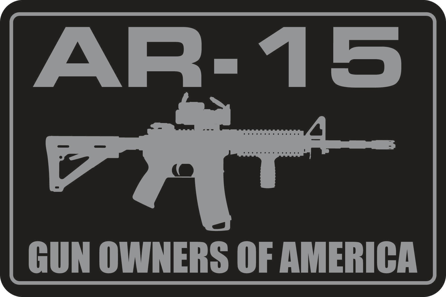 AR-15 Logo - AR15GOA LOGO DECAL – BLACK WITH GRAY LETTERS – AR-15 Gun Owners of ...