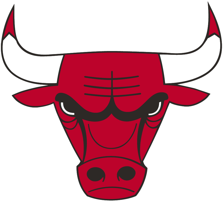 Two Red Bulls Logo - Chicago Bulls Partial Logo (1967) - A red bull with two white, red ...