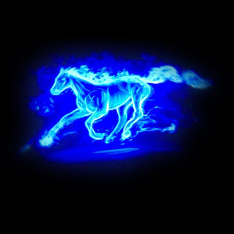Ghost Horse Logo - 2pcs Wireless LED Car Door Light Blue Horse Logo Courtesy Projector