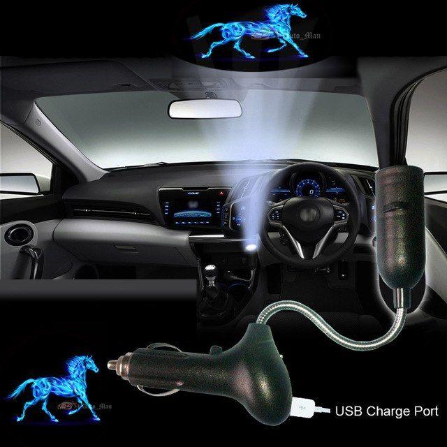 Ghost Horse Logo - Blue Horse Logo Car Cigarette Laser Projector Dome Roof Lamp Ghost ...