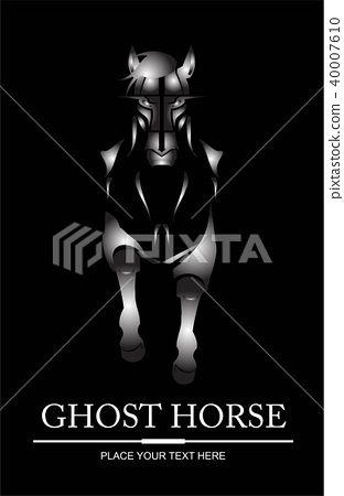 Ghost Horse Logo - horse, ghost horse - Stock Illustration [40007610] - PIXTA