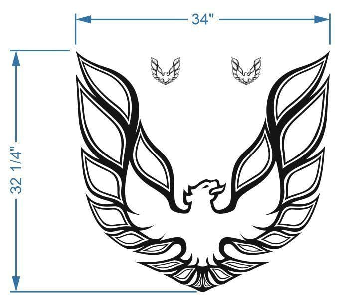 Trans AM Bird Logo - Product: Kit Firebird Trans Am Hood Bird Decal Graphic Pontiac 3 decals