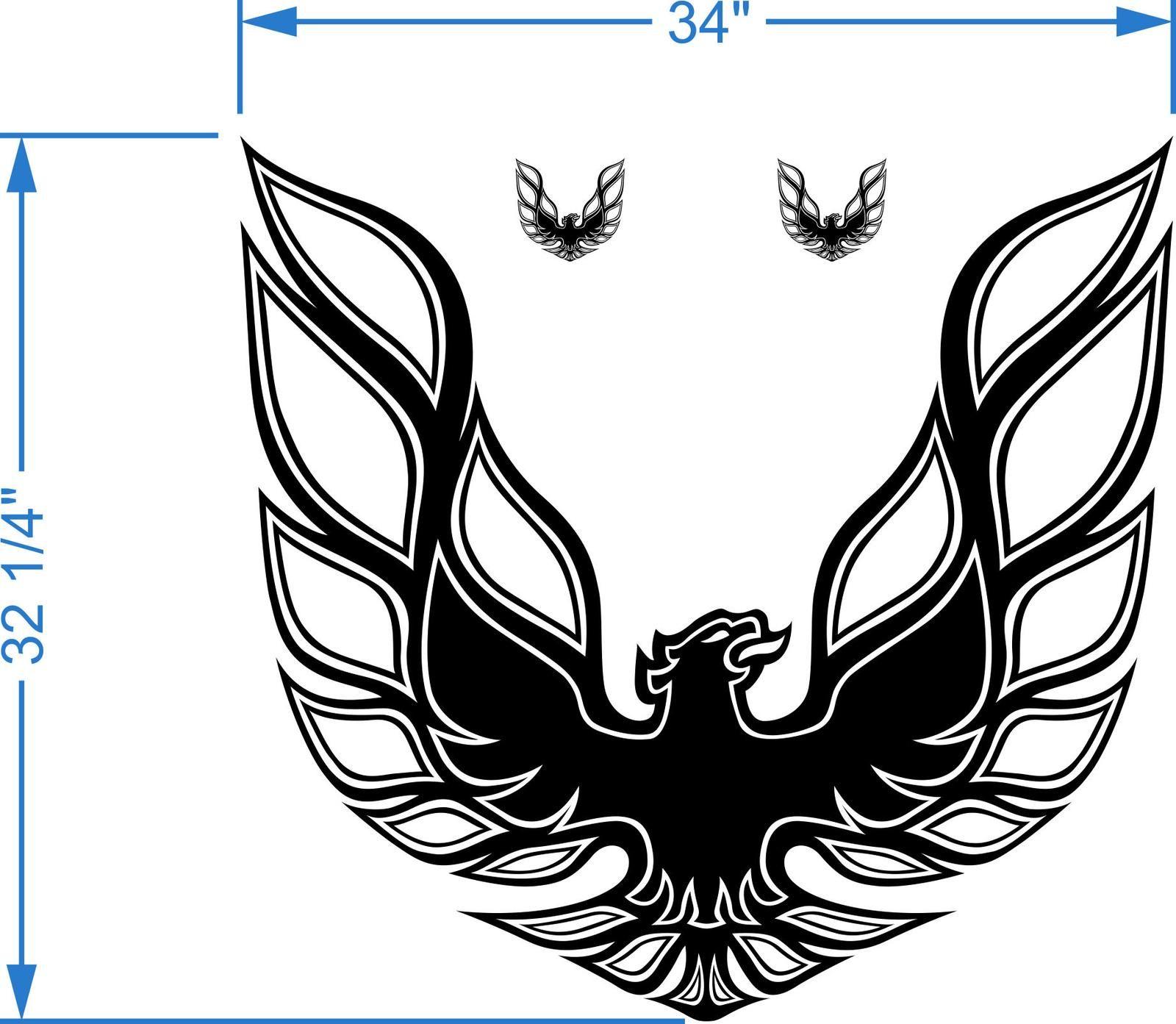 Trans AM Bird Logo - Product: Kit Firebird Trans Am Hood Bird Decal Graphic Pontiac