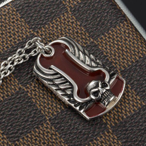 Steel Red Dog Logo - AgentX Red Stainless Steel Necklace Military Dog Tag Pendant. Souq