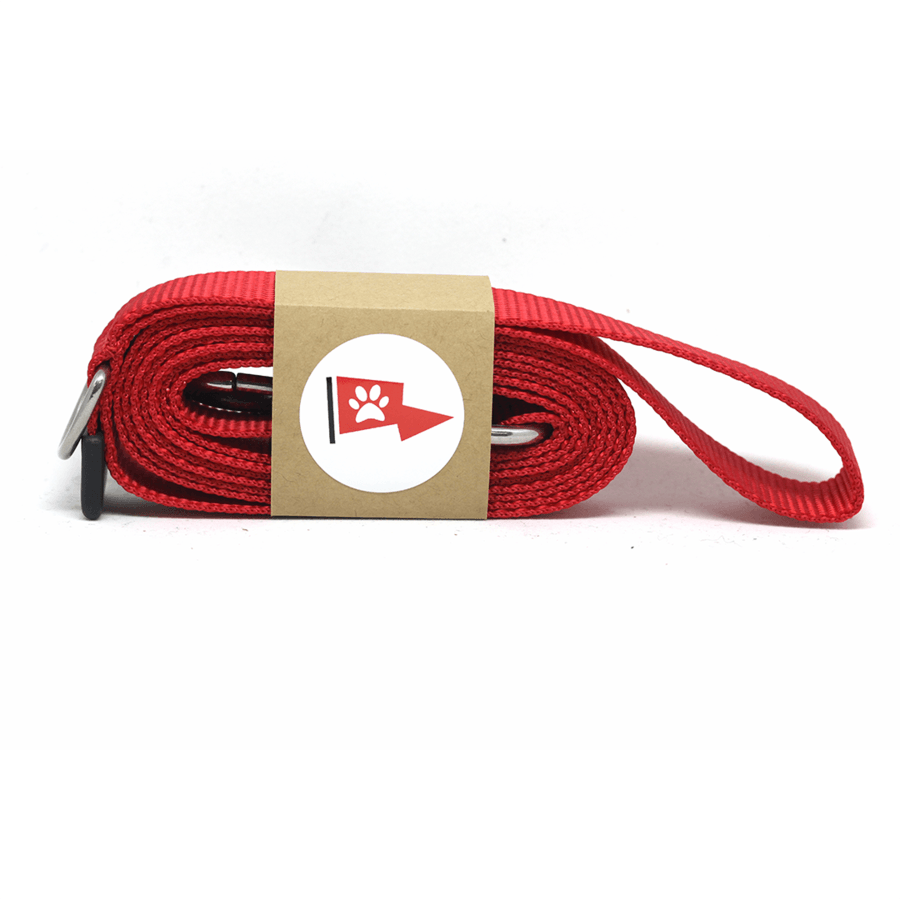 Steel Red Dog Logo - Red Dog Leash With Stainless Steel Snaphook And D Ring