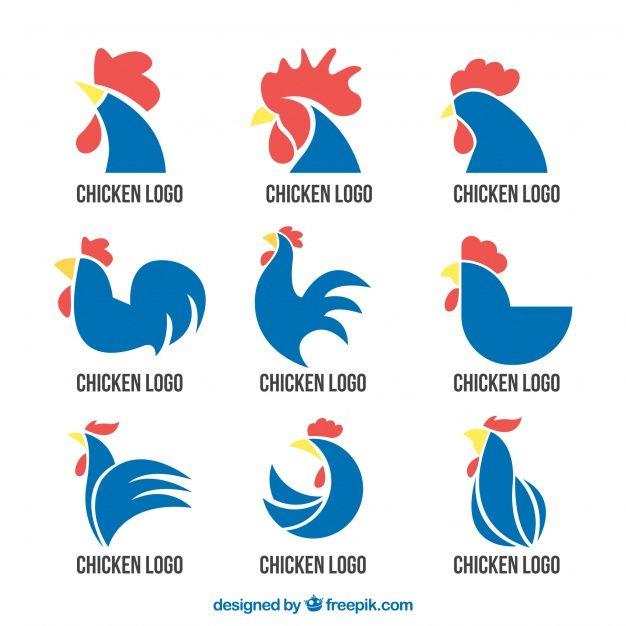 Blue Rooster Logo - Selection of blue rooster logos Vector | Free Download