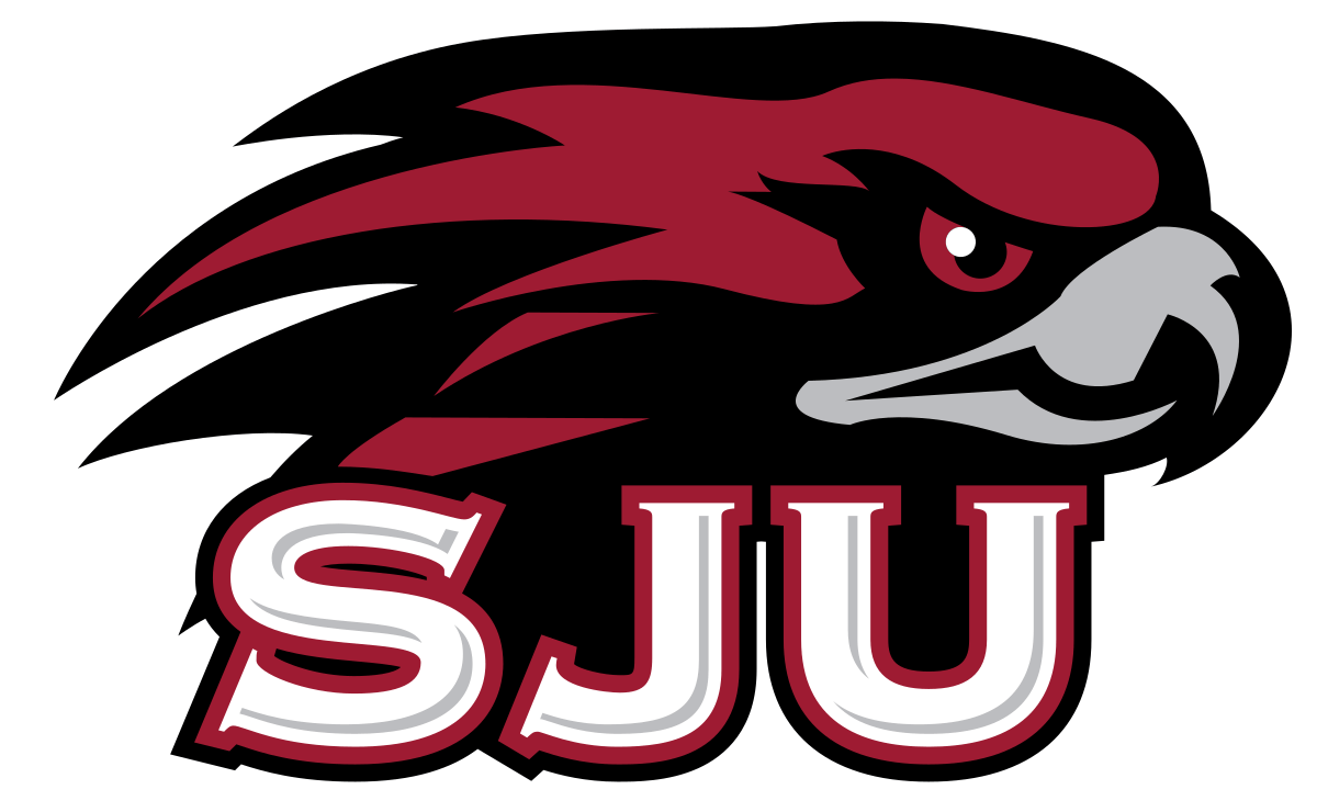 Red Hawk Mascot Logo - Saint Joseph's Hawks