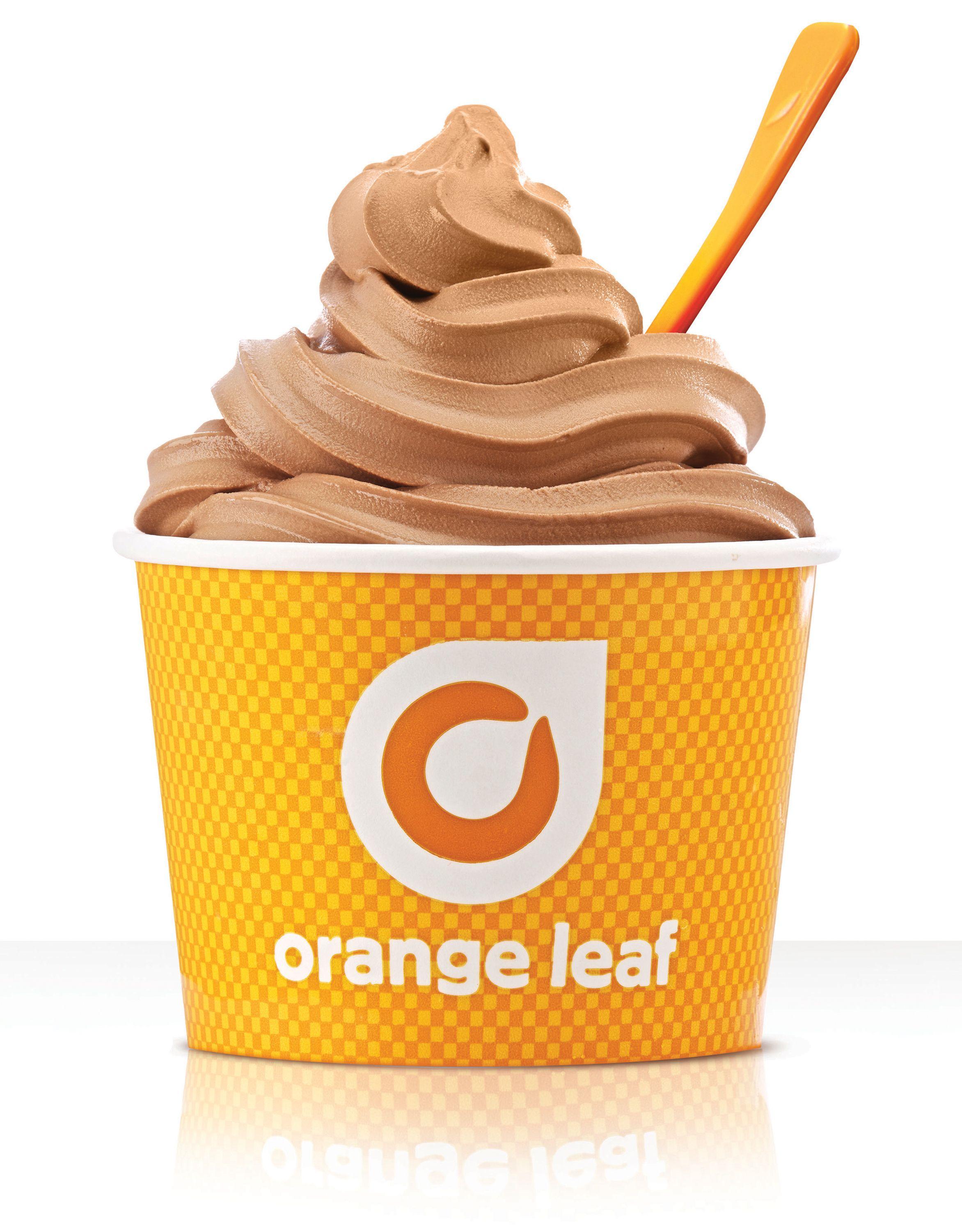 Ice Cream Orange Leaf Logo - Ghirardelli® and Orange Leaf Frozen Yogurt Team to Reward Chocolate