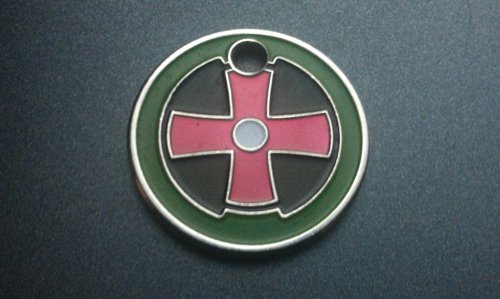 Red Circle with White N Logo - My Circle Pendant based on my favorite series by Ted Dekker. Black
