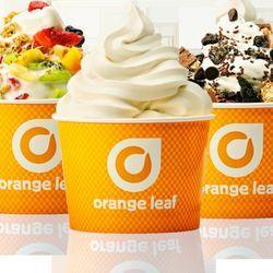 Ice Cream Orange Leaf Logo - Orange Leaf Sterling Cream & Frozen Yogurt W Main St
