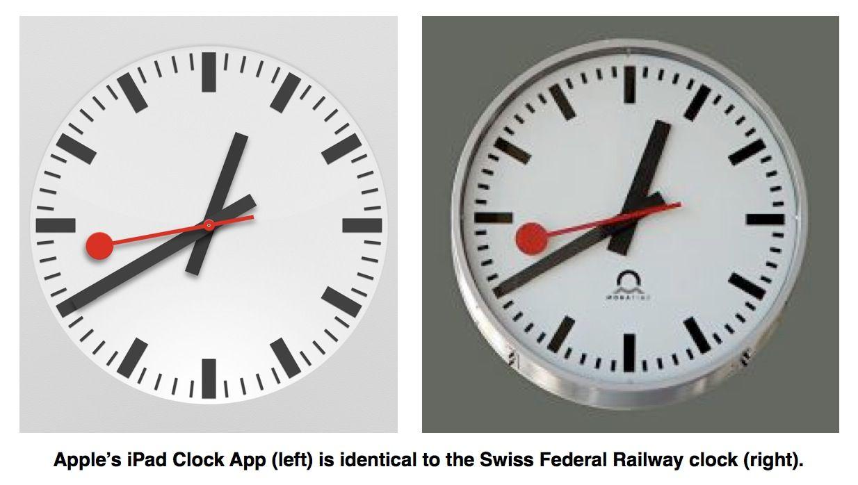iPhone Clock App Logo - Time for Irony: Apple Accused of Stealing Swiss Clock Design – The ...