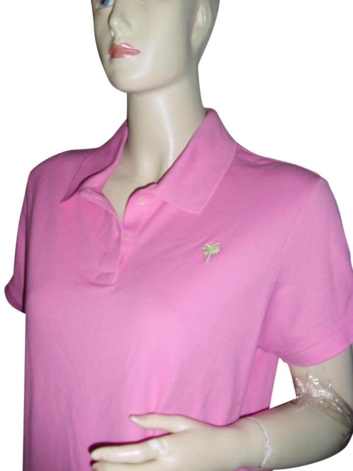 Lilly Pulitzer Logo - Lilly Pulitzer Pink Of Palm Beach Polo Shirt W Green Palm Tree Logo ...