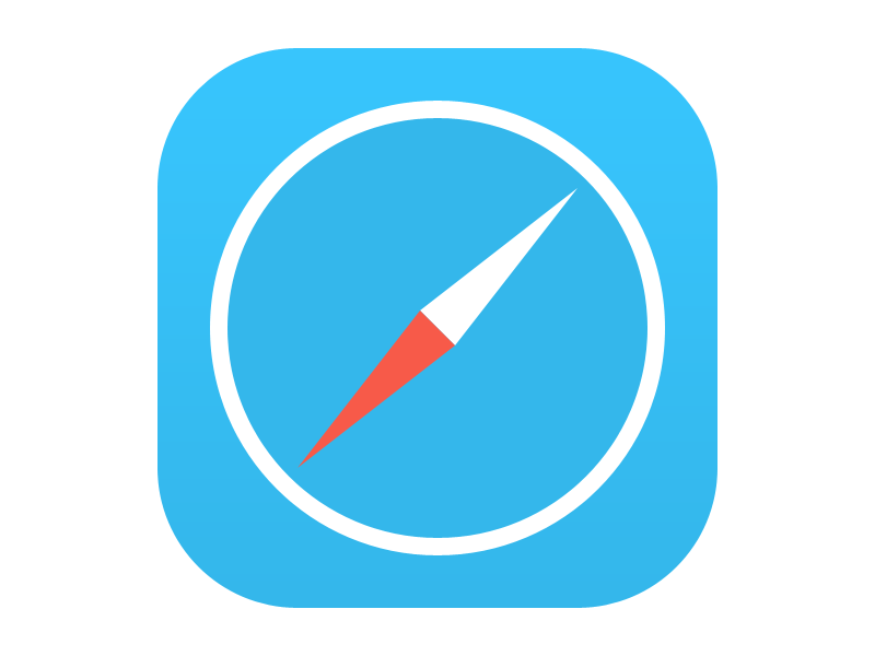 iPhone Safari Logo - Flat iOS 7 Safari Icon