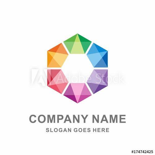 Diamond Star Logo - Colorful Circular Triangle Hexagon Diamond Star Jewelry Fashion ...