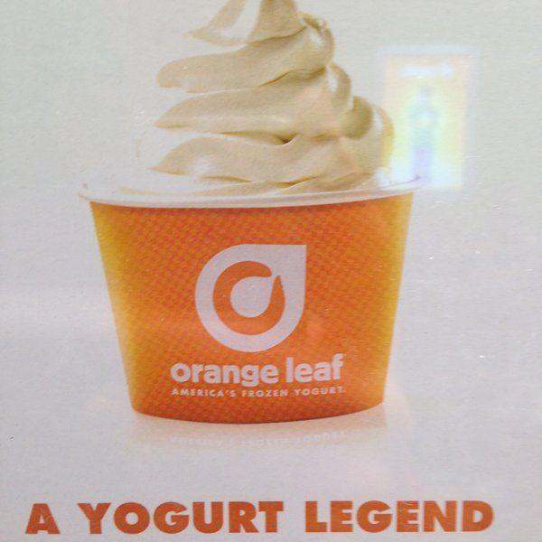 Ice Cream Orange Leaf Logo - Orange Leaf (Now Closed) - Ice Cream Shop