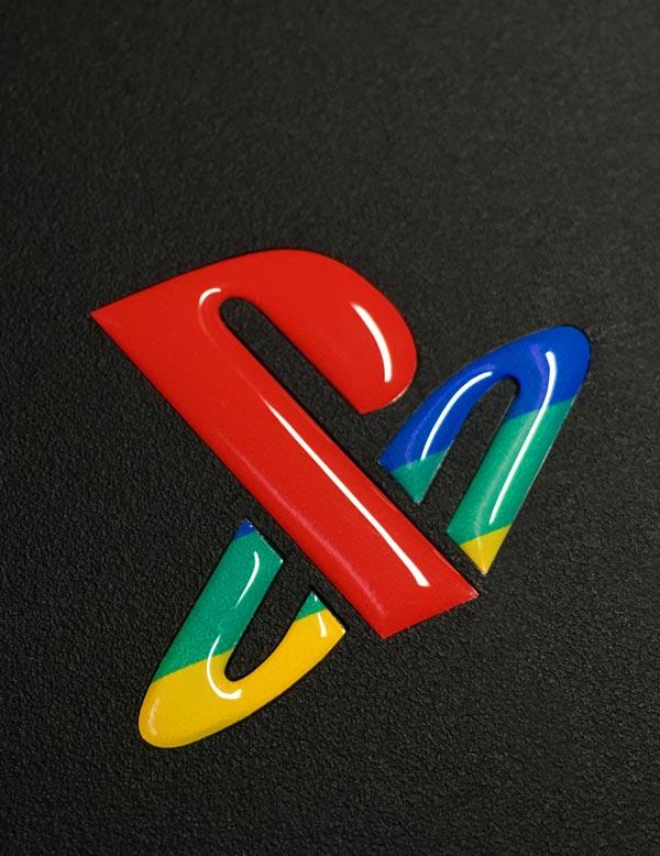 PS4 Logo - PS4 Pro – 3D Logo Overlay Decal – Classic – FlamingToast – Custom ...