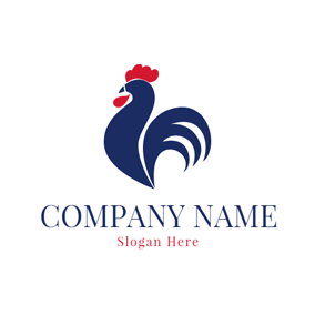 Blue Rooster Logo - Free Rooster Logo Designs. DesignEvo Logo Maker