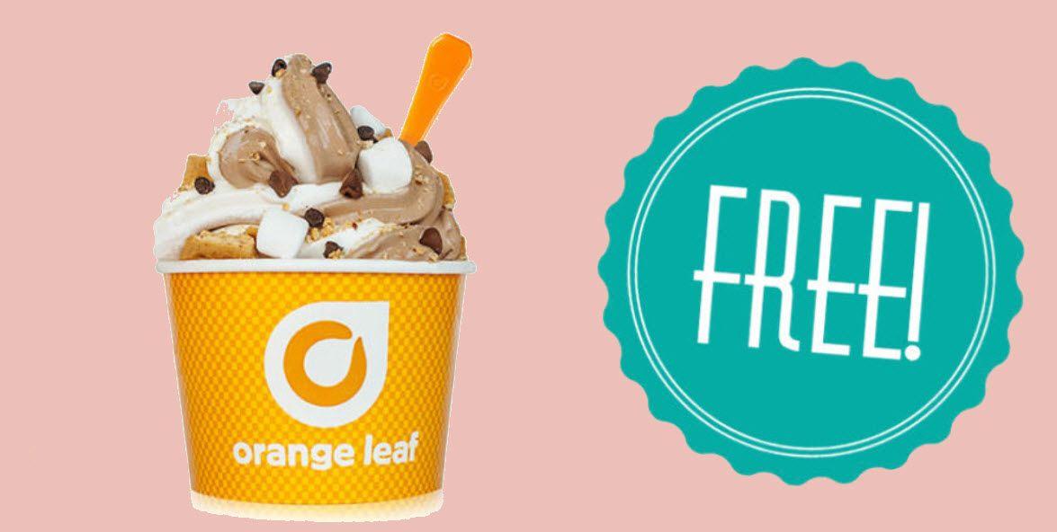 Ice Cream Orange Leaf Logo - Moms Get a FREE Froyo at Orange Leaf! - Free Samples By Mail | Free ...
