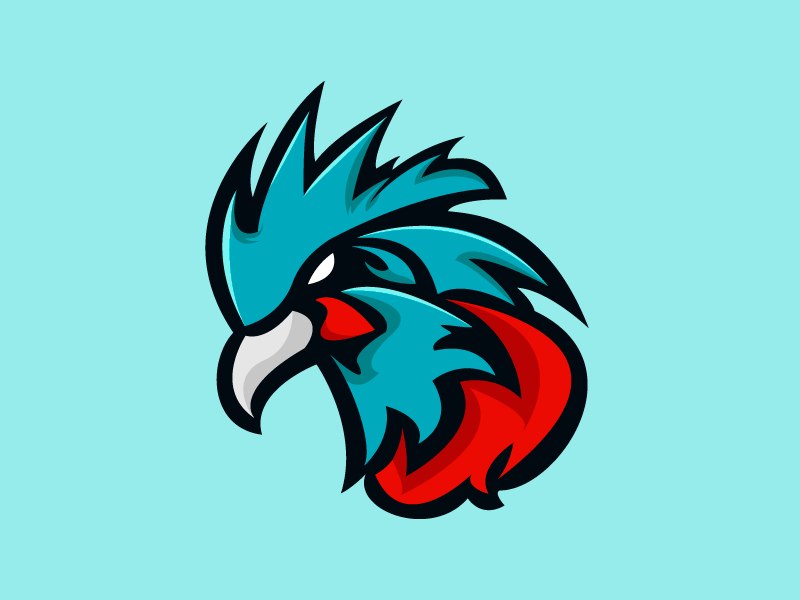 Blue Rooster Logo - Blue Rooster Esport Mascot by James Wilson Saputra