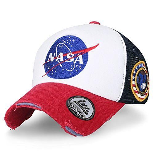 NASA Baseball Logo - ililily NASA Meatball Logo Embroidery Baseball Cap Apollo 1 Patch