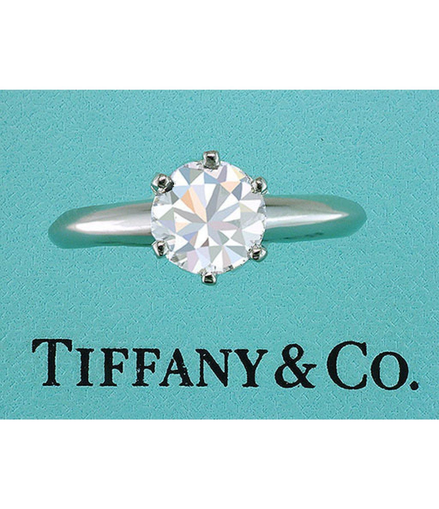 Tiffany Diamonds Logo - Tiffany & Co. GIA Double Certified 1.72ct Diamond Platinum ...